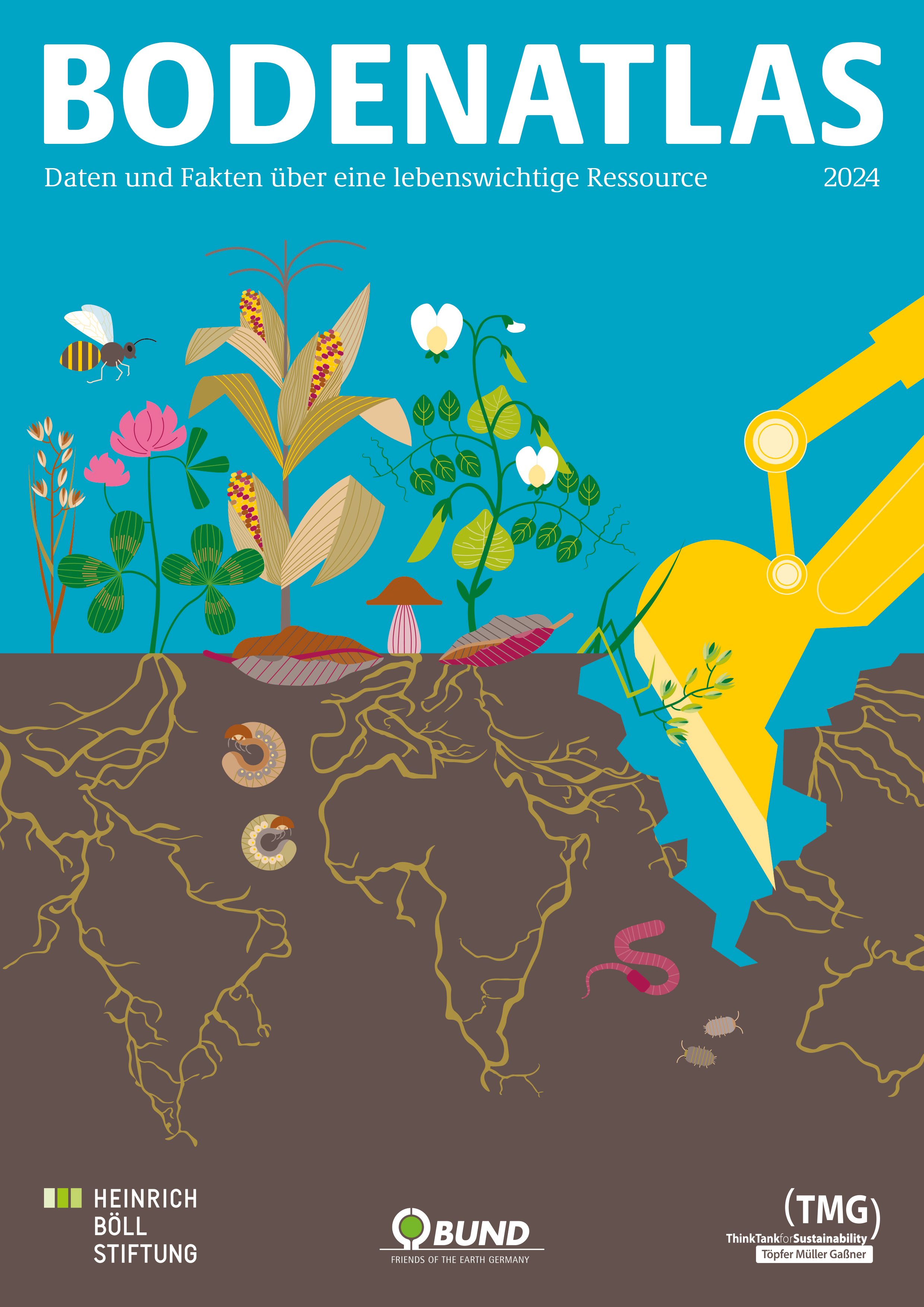 Cover des Bodenatlas mit Landgrabbing, Pflanzen und viel mehr