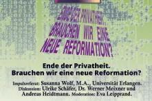 Veranstaltungsplakat - Ende der Privatheit