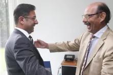 Michael Fürst und Yazid Shammout - freundschaftliche Begegnung