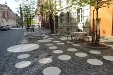 Fußgänger Weg in Innenstadt