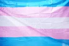 Transgender flag celebrating LGBTQ Pride for June, 2019.