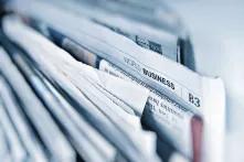 Business newspaper pages