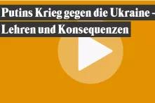 Veranstaltungsplakat - Putins Krieg gegen die Ukraine