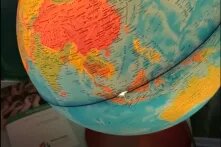 Globuskarte mit PKS Flyer