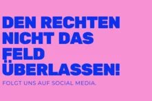 Postkarte: Den Rechten nicht das Feld überlassen