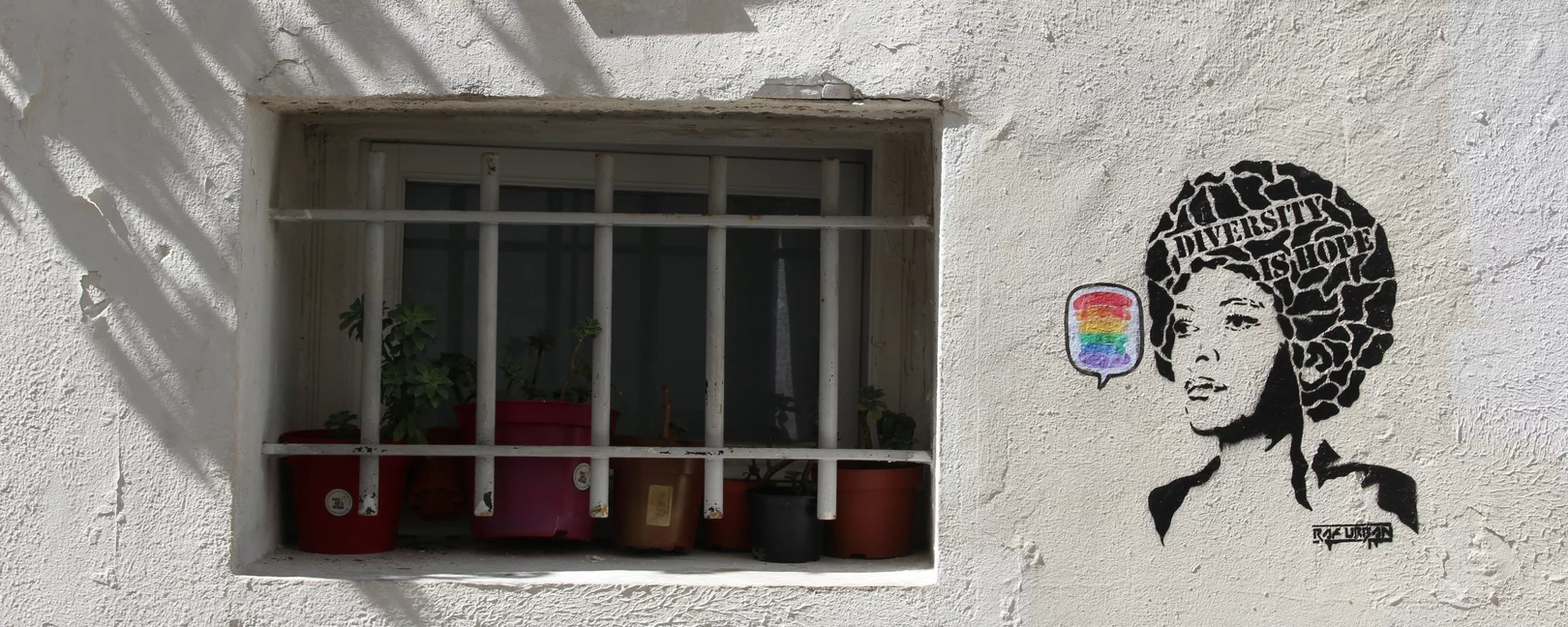 Graffiti mit dem Schrift 