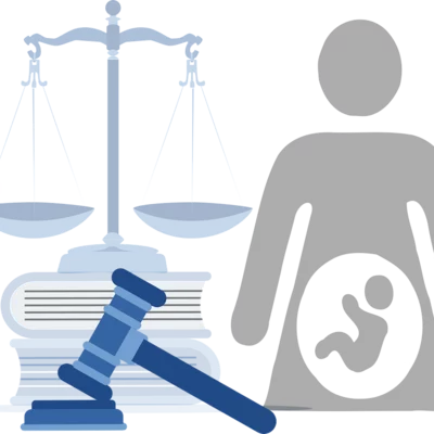 Frauen mit angezeigten Uterus und Gesetztsymbole