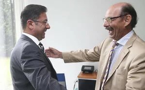 Michael Fürst und Yazid Shammout - freundschaftliche Begegnung Michael Fürst und Yazid Shammout - freundschaftliche Begegnung